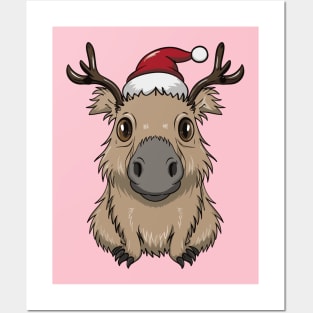 Capybara Claus: Bringing Holiday Cheer Posters and Art